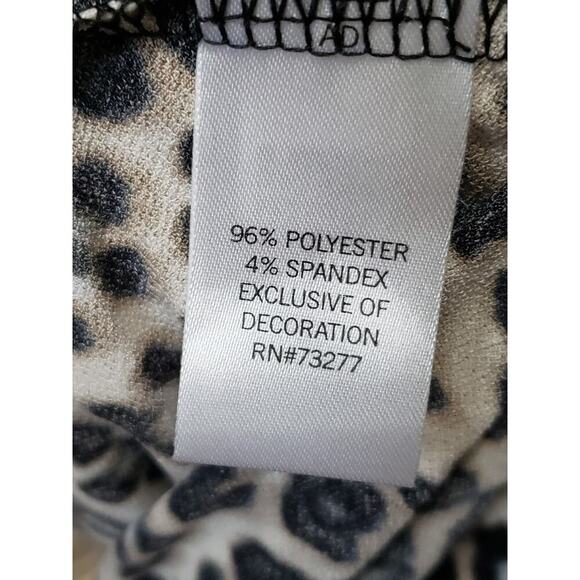 Apt. 9 Dress Women's XL Multi Leopard Print Tie Waist Sleeveless V Neck - Picture 6 of 12